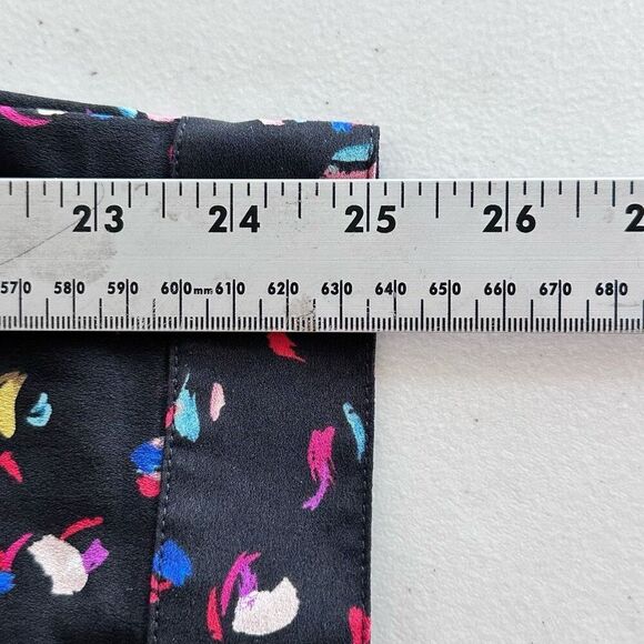 CAbi‎ Ferris Button Down Blouse Womens L Black Multi Color Rainbow - Picture 8 of 10